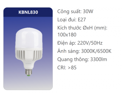 Đèn LED Duhal âm trần cao cấp KBNL830 30W
